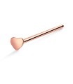 Heart Silver Straight Nose Stud NSKA-140s